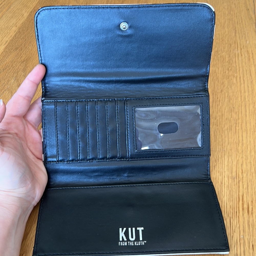KUT from the kloth White & Black striped Wallet EUC - Picture 6 of 15